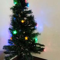 Albero di natale artificiale con luci led 120cm