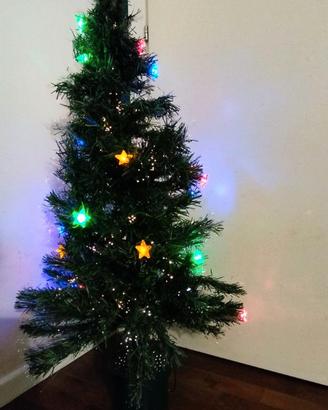 Albero di natale artificiale con luci led 120cm