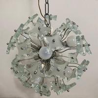 Lampada sputnik anni 70 cristalli cromata