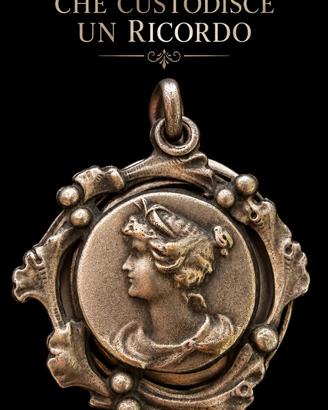 Antico gioiello da chatelaine porta foto liberty