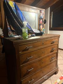 Cassettiera Vintage con specchio