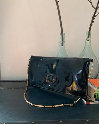 BORSETTA POCHETTE ELEGANTE NERA TRACOLLA cm35x17x3