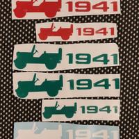 10 adesivi Jeep 1941 3 colori 2 misure nuovi
