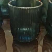 6 Bicchieri in Pasta di Vetro Blu – Nuovi