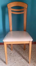 4 sedie artigianali in legno, mai utilizzate