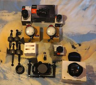 Housing Nauticam NA-7, flash e obiettivi