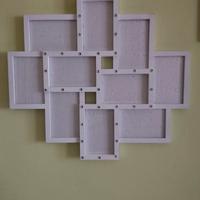 due cornici multipla da parete  colore bianco 