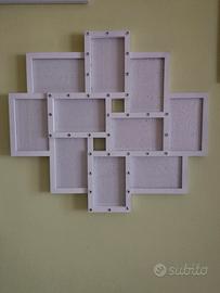 due cornici multipla da parete  colore bianco 