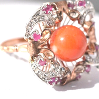 Anello in Oro giallo e Argento 925 marcato