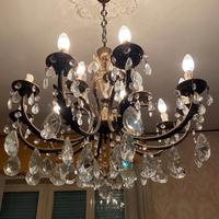 Lampadario in cristallo vintage