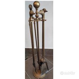 Attizzatoio vintage in ottone anni 70