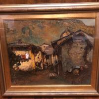 Dipinto olio su tavola G.Romano Vercelli