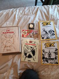 Tex ranger box in legno con 4 fumetti e stella