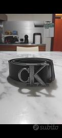 cintura di pelle "calvin klein" marrone 