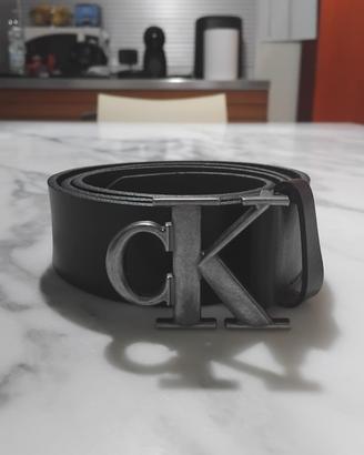 cintura di pelle "calvin klein" marrone 