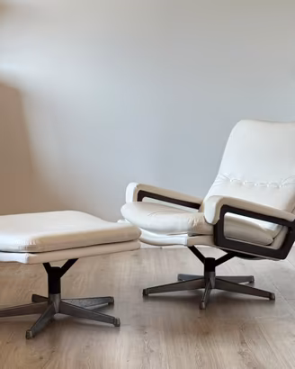 Poltrona Chaise Lounge Arlfex Anni 60 Pouf Vintage
