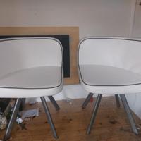 poltroncine in sky bianco "space age"