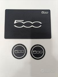 tappetino cruscotto e portabicchieri fiat 500