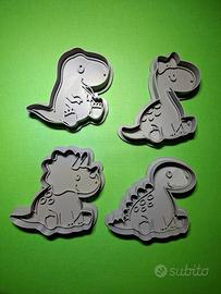 Set 4 formine biscotti Dinosauri