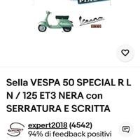 Sedile Vespa 50 Special 