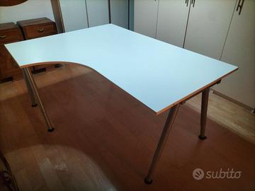 Scrivania angolare bianca cm 160x120