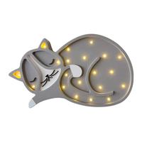Two N Lampada Artigianale Legno Led Gatto