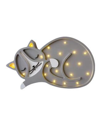 Two N Lampada Artigianale Legno Led Gatto