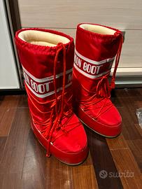 Moon boot rossi e bianchi unisex nr. 39/41