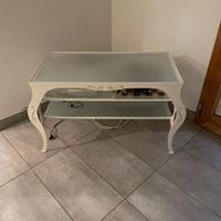 Tavolo per TV in ferro battuto-vetro (come nuovo)