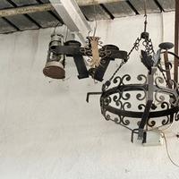 Lampadario ferro battuto