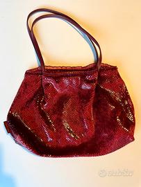 borsetta in tessuto rosso Desmo