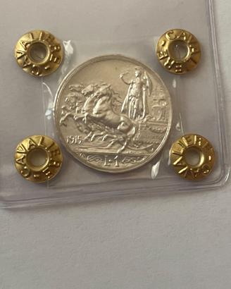 2 Lire 1915 Quadriga Briosa NC FDC Ag CAVALIERE