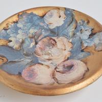 Piatto centro tavola decoupage