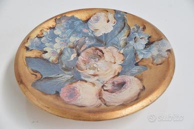 Piatto centro tavola decoupage