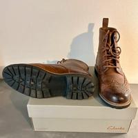 Clarks Batcombe Lord - Dark Tan Leather