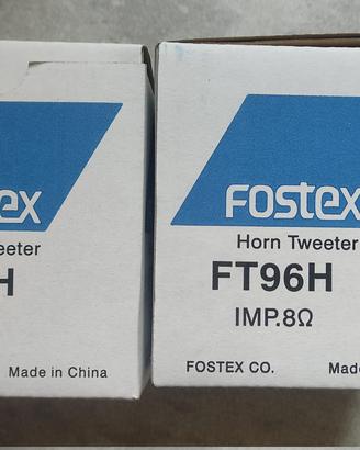 SUPER TWEETER FOSTEX FT96H CON SCATOLA IN LEGNO