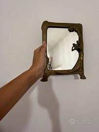 Specchio art noveau ottone