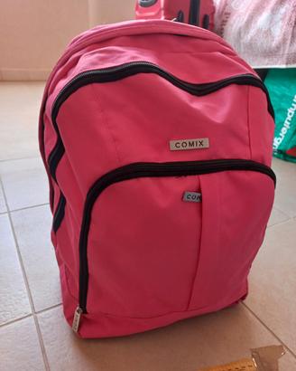 zaino comix rosa nero scuola
