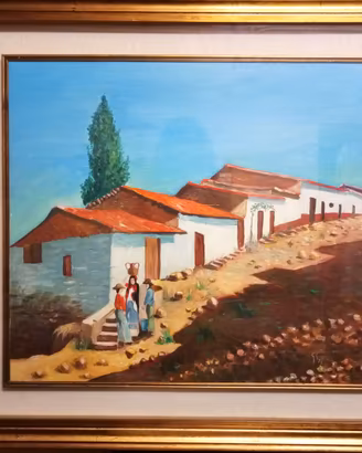 Per collezionisti grande quadro, dipinto case mare