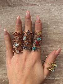 Anelli rings regolabili crystal cristalli