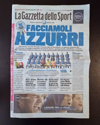 Gazzetta dello Sport Azzurra 12 Giugno 2014 