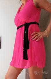 vestitino fucsia con cintura 