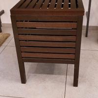 Sgabello contenitore bagno