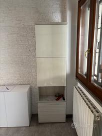 Colonna soggiorno bianco/rovere 208x60x33 - 60€