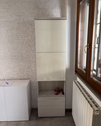 Colonna soggiorno bianco/rovere 208x60x33 - 60€