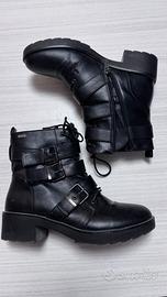 Stivaletto biker donna con cinghie