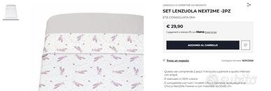 Lenzuola per Lettino Next2Me Chicco