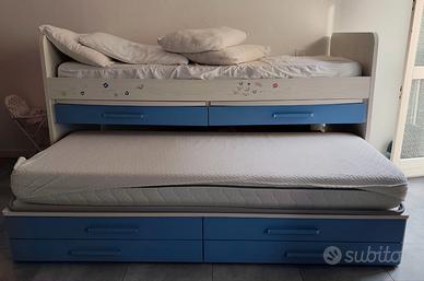 DIVANO LETTO SUPERIORE CON SCRIVANIA E INFERIORE L