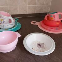 Set di scodelle e piatti per prime pappe
