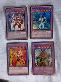 Lotto 4 carte di Yu-Gi-Oh fusione EROE elementale